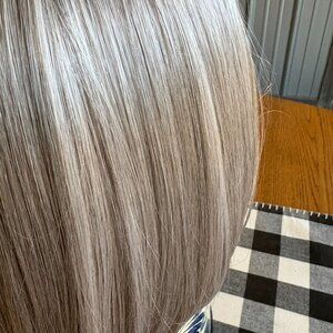Salt and Pepper Lace Front Synthetic Wig  Never Worn.